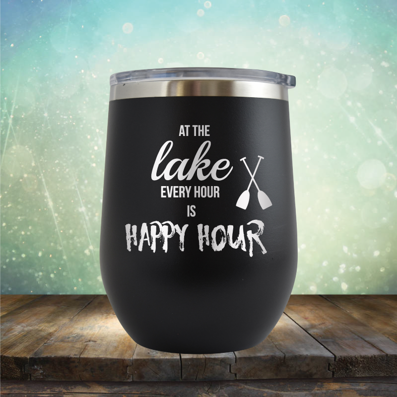 At the Lake, Every Hour is Happy Hour Coffee Mug - Lake Lover Gift -  Berkley Rose Collection