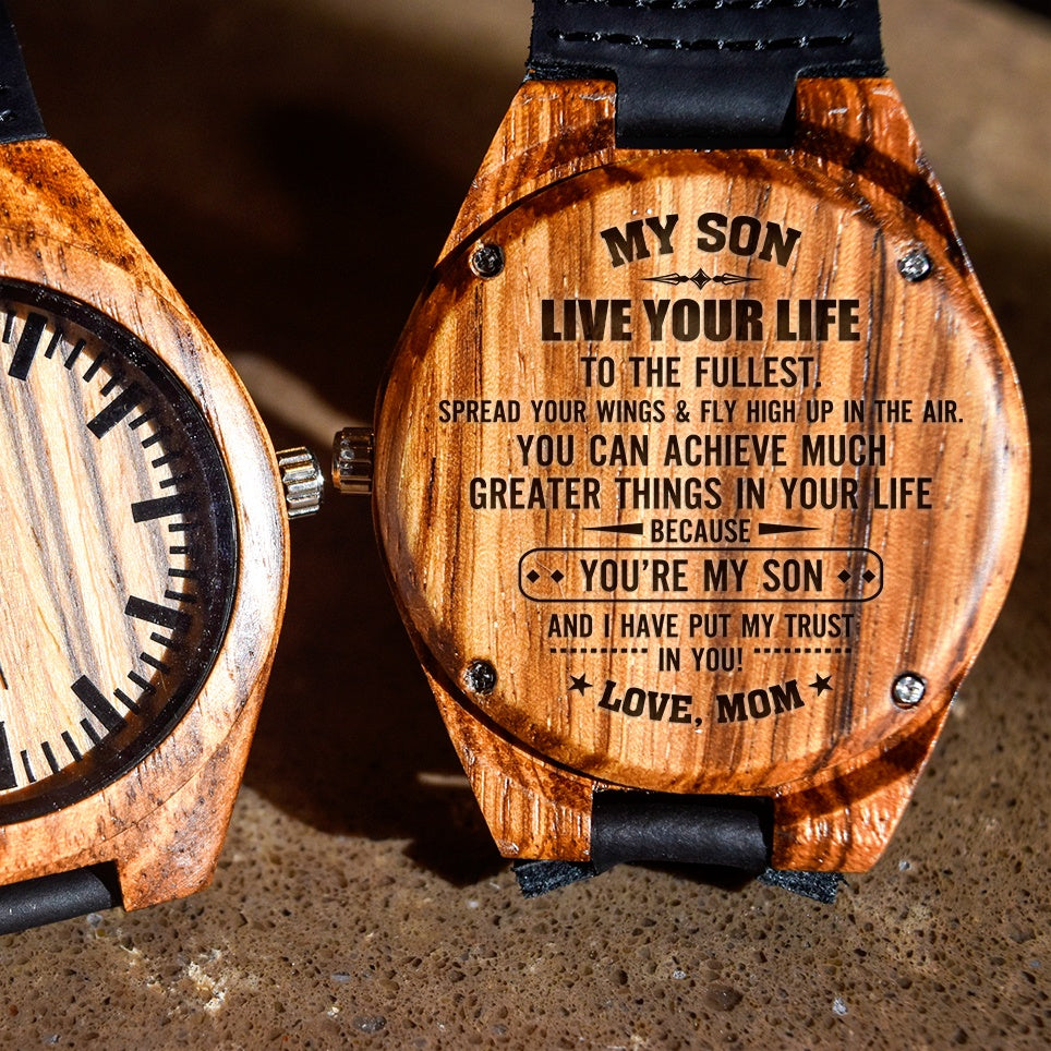 Dear My Amazing Man Everything in My Life Love Wife Engraved Wooden Wood  Watch Anniversary Birthday Graduate Gift Customize - Etsy