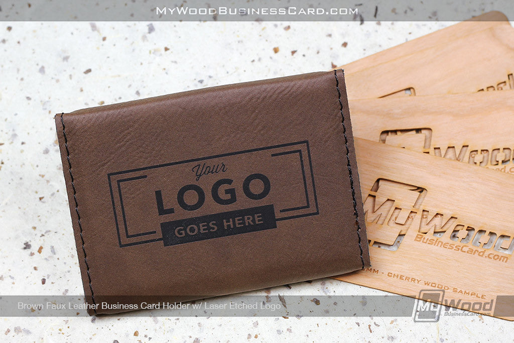 personalized leather business card holder