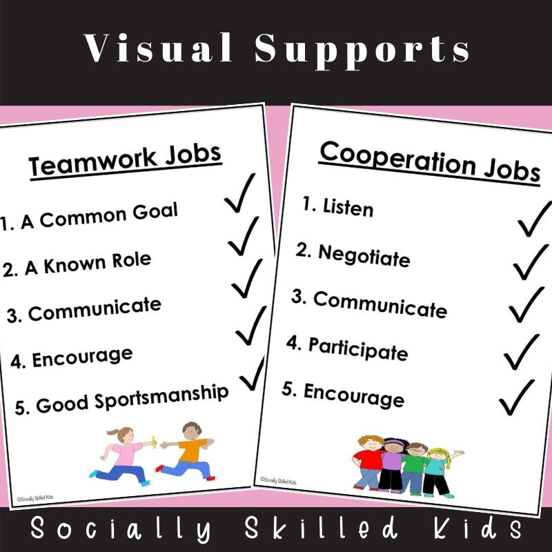 Teamwork, Cooperation, And Closure || SOCIAL SKILLS ACTIVITIES || For ...