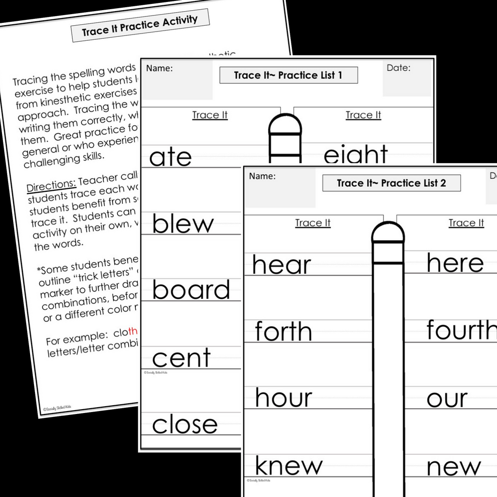 modified spelling activities featuring homophones