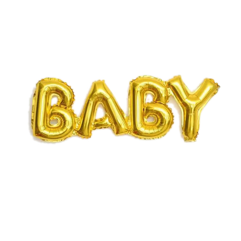 gold foil baby balloons