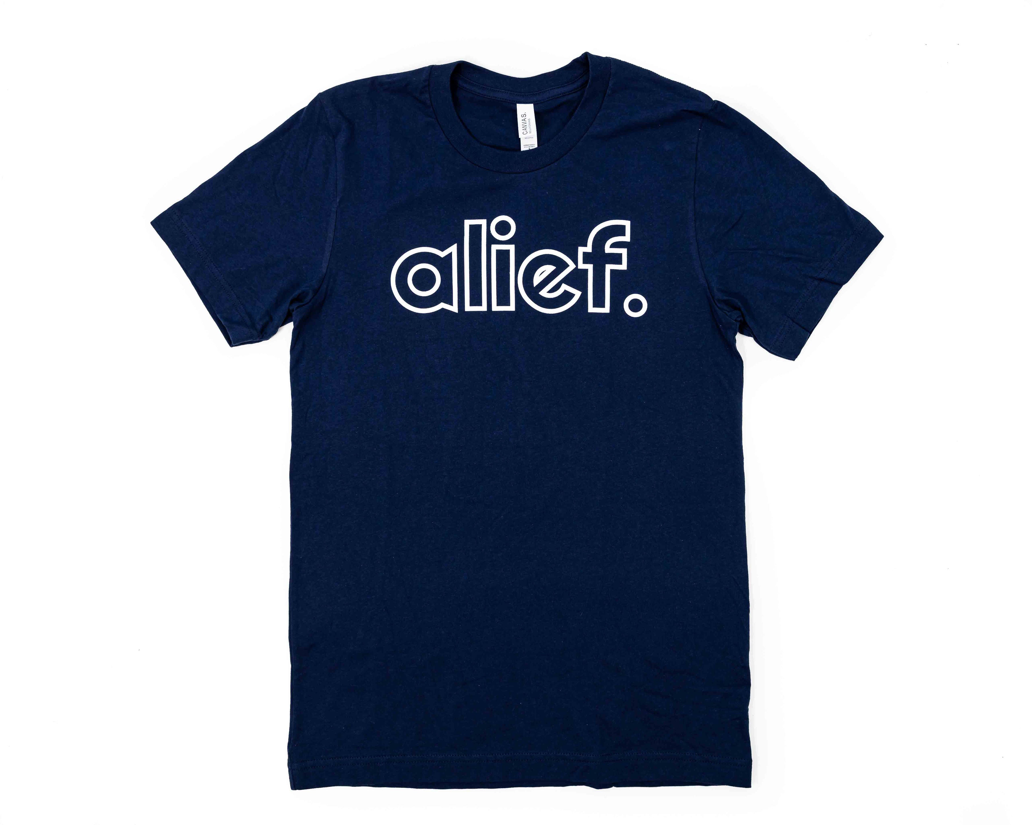 Alief Open Face Logo Tee - Navy Blue – ALIEF STORE