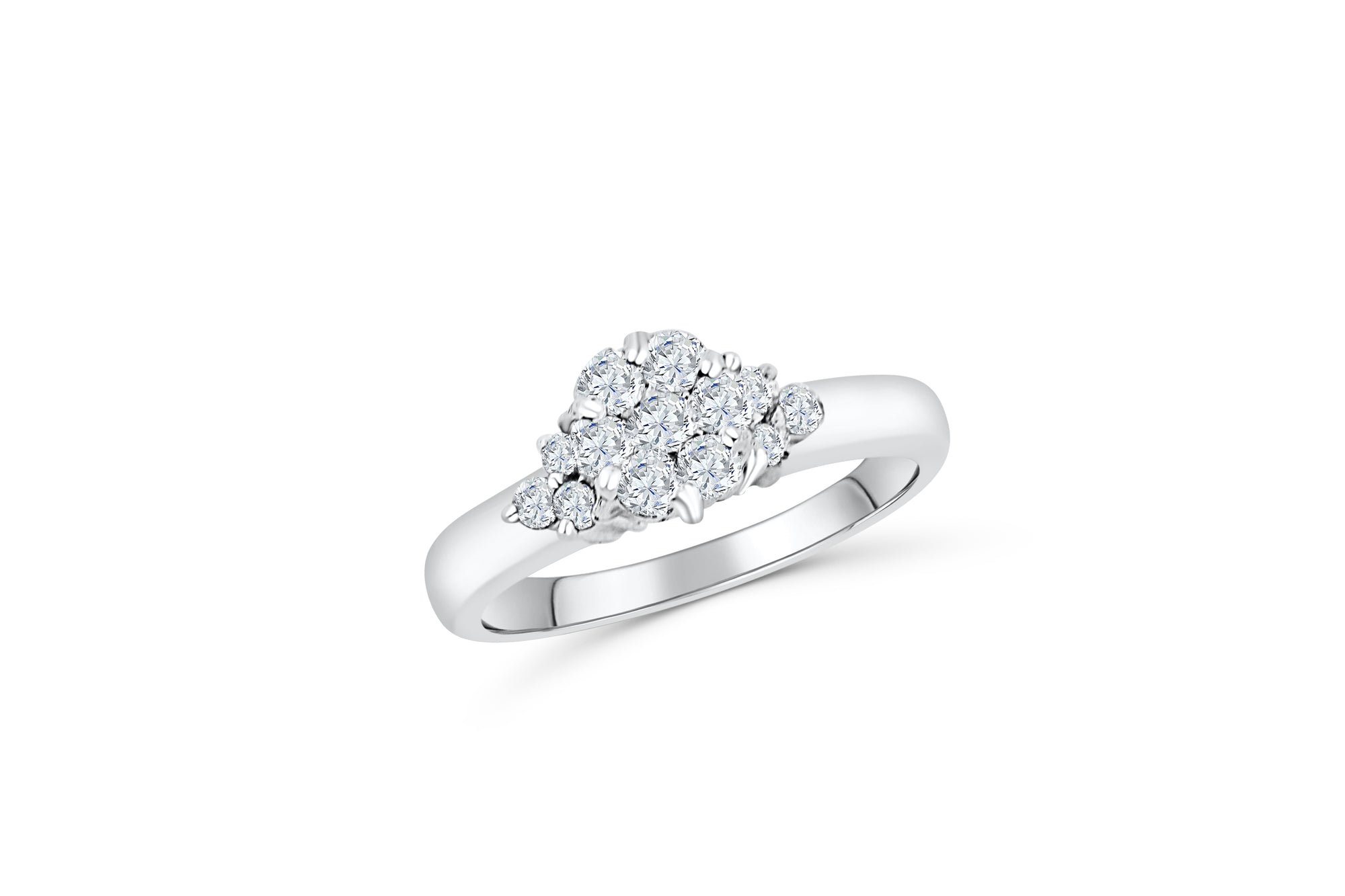 CLUSTER SWIRL ENGAGEMENT AND WEDDING DIAMOND RINGS – Transcend Fine  Jewellery