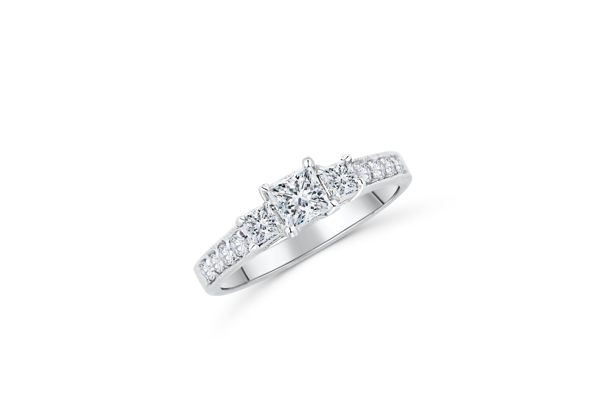 Men's 0.37ct tw Remy Off-Center Brushed Eternity Diamond Wedding