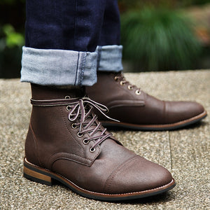 mens high cut lace up martin boots