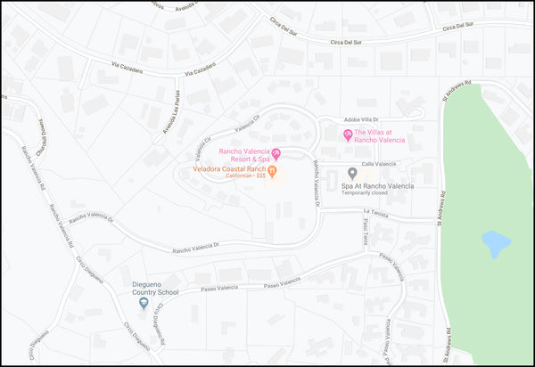 Google map for Sheridan at Rancho Valencia