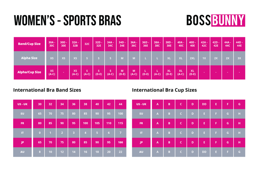 Size Chart– Boss Bunny Sportswear