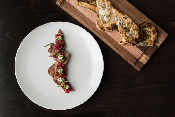 Beef toungue with marrow toast