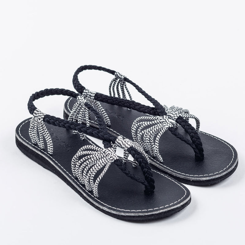 Buy ZaHu Women's Flats Sandals Stylish Flat Fashion Casual Black Grey Ladies  Footwear Sandal For Women's And Girls (Black, Numeric_4) at