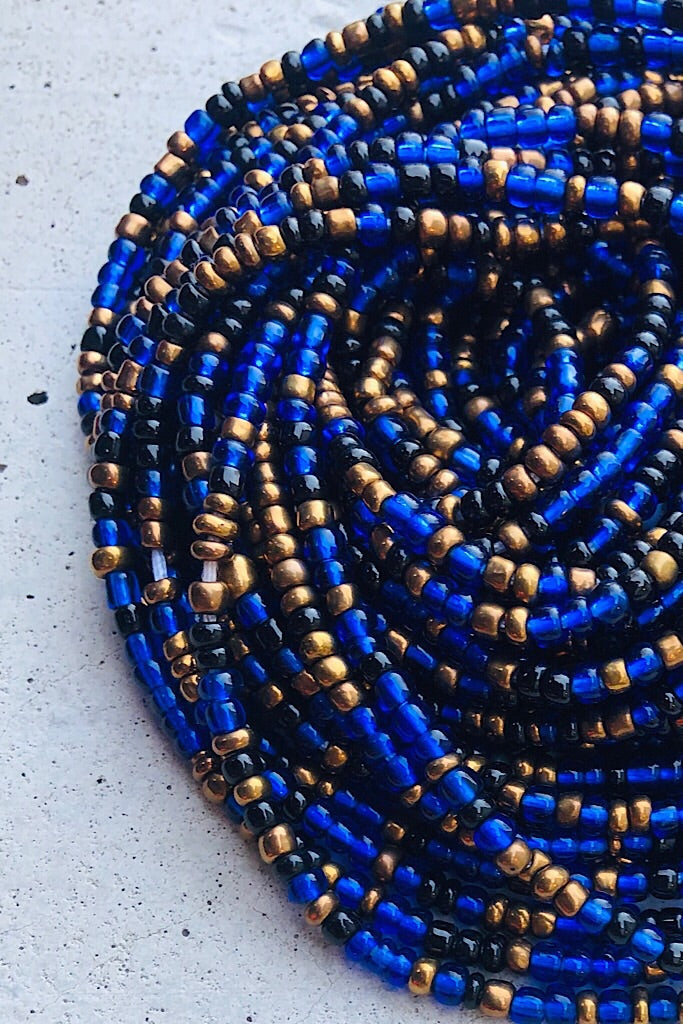 Image of Sierra Blue and Bronze Waist Beads