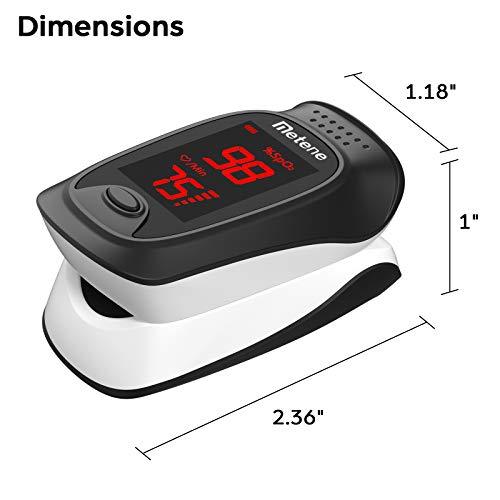 Metene Fingertip Pulse Oximeter, Blood Oxygen Saturation Monitor with ...