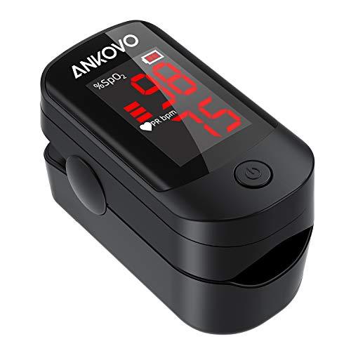 Ankovo Portable Pulse Oximeter Fingertip, Blood Oxygen Saturation Monitor for Pulse Rate and SpO2 Level