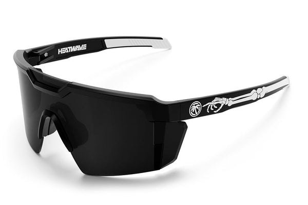 Heat Wave Vise Z87 Safety Glasses: Black Frame/Black Lens