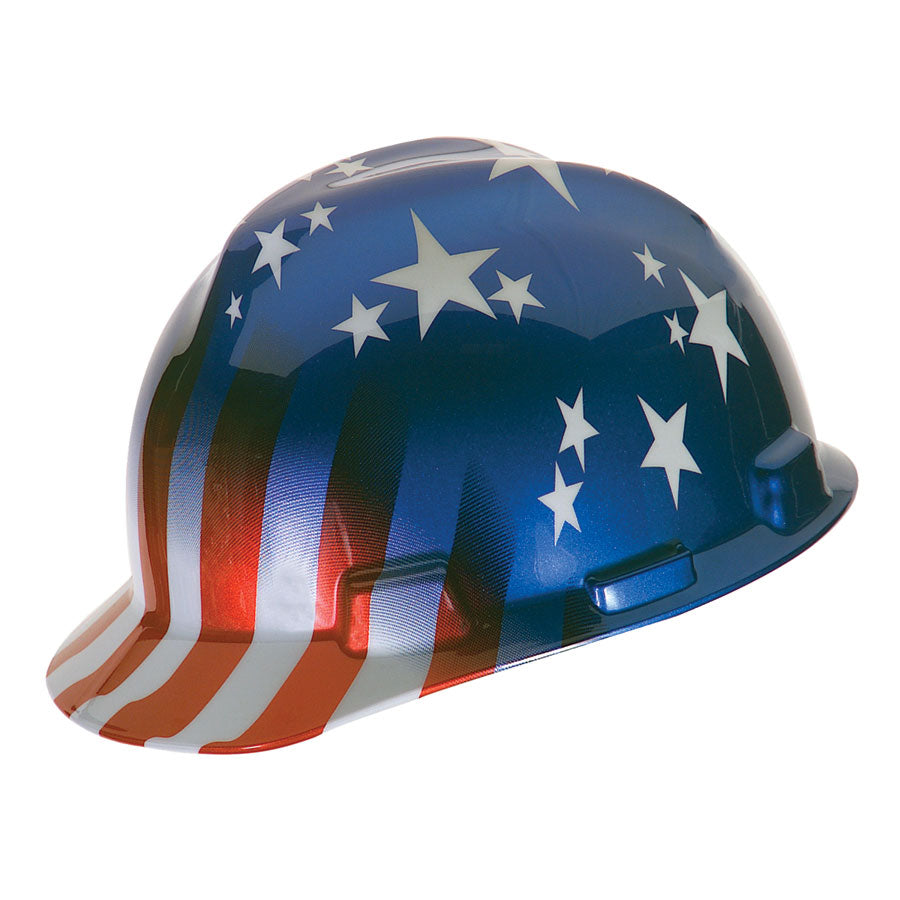 Download MSA V-Gard Stars and Stripes Cap Hard Hat #10052945 - Hard ...