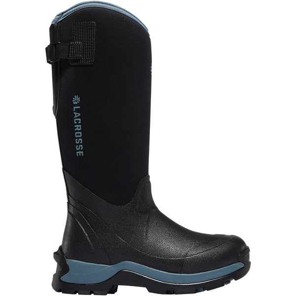 LaCrosse Womens Alpha Thermal Boots Black/Cerulean 7MM 644105