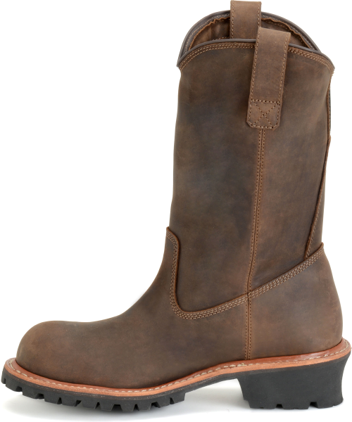 pull on logger boots