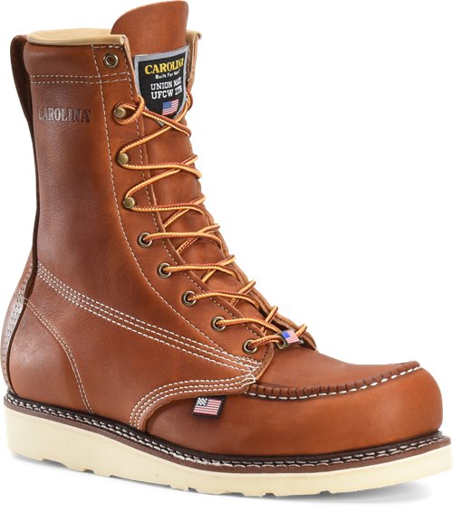 wedge sole steel toe boots