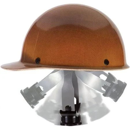 Jackson Safety Western Outlaw Safety Hard Hat, 4-Point Ratchet Suspension,  HDPE, Tan, 4/Case - Pkg Qty 4