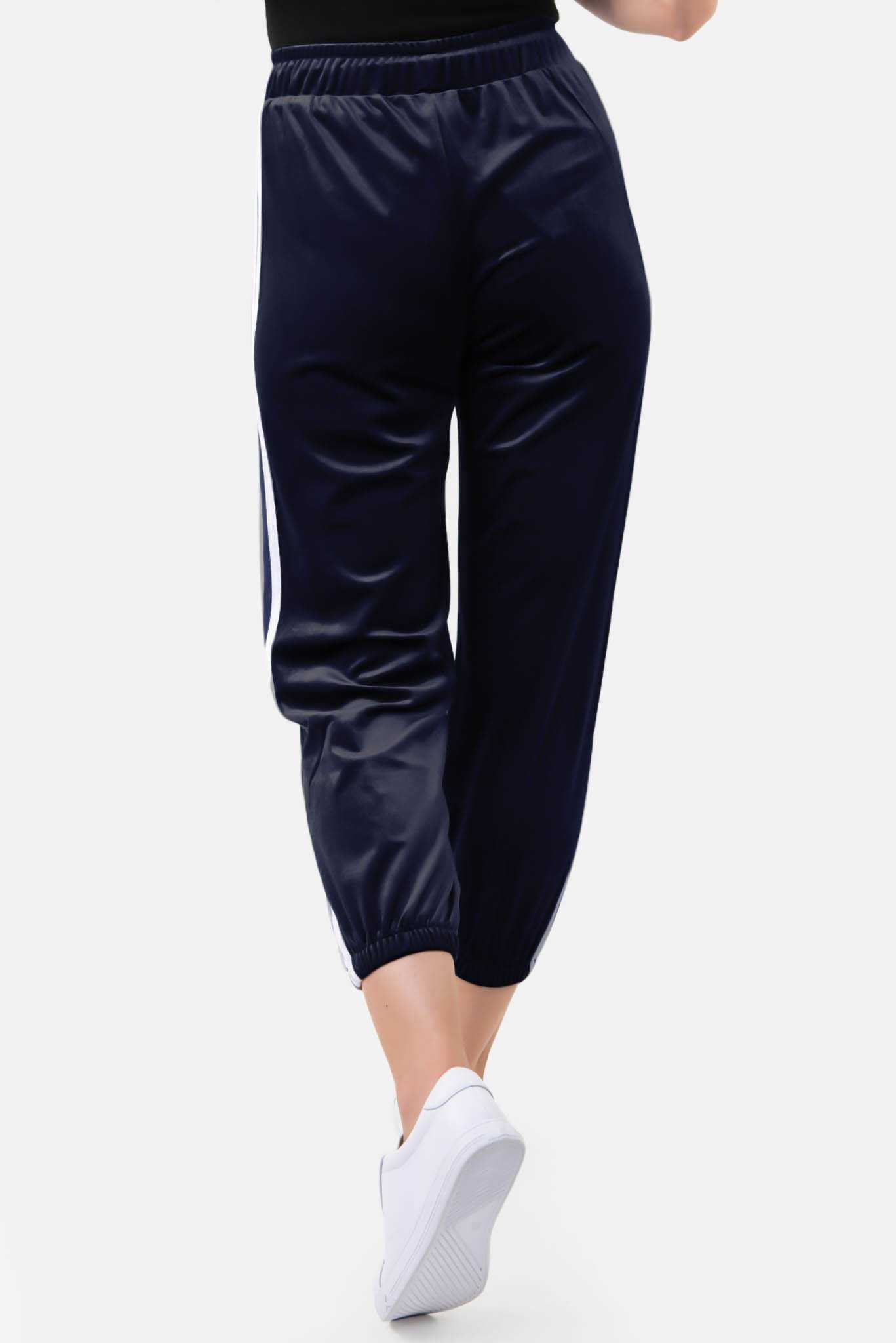 blue velvet joggers