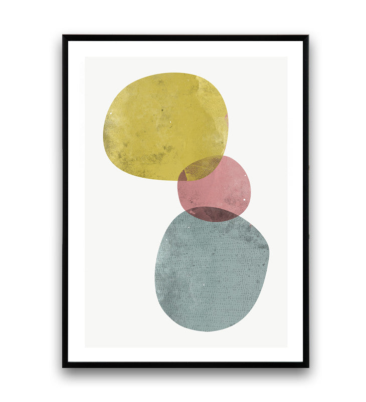 iMinimalisti abstract print watercolor art icolorfuli wall 