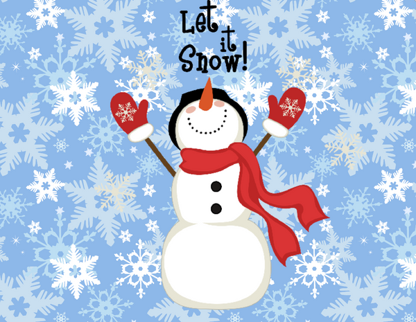 let it snow snowman sign