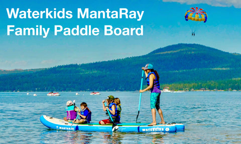 multi person paddle board family sup
