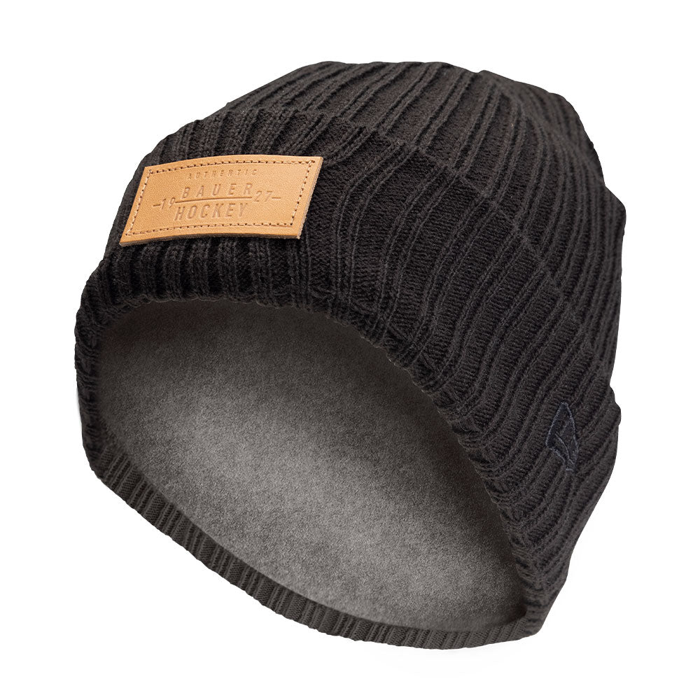 BAUER NE FLEECE LINED BLACK TOQUE