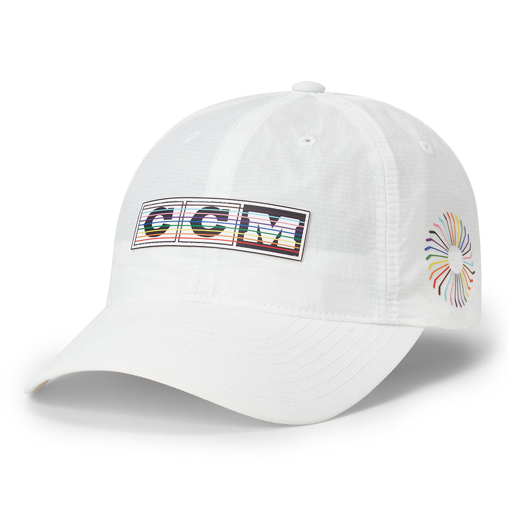 CCM PRIDE WHITE ADJUSTABLE SLOUCH HAT