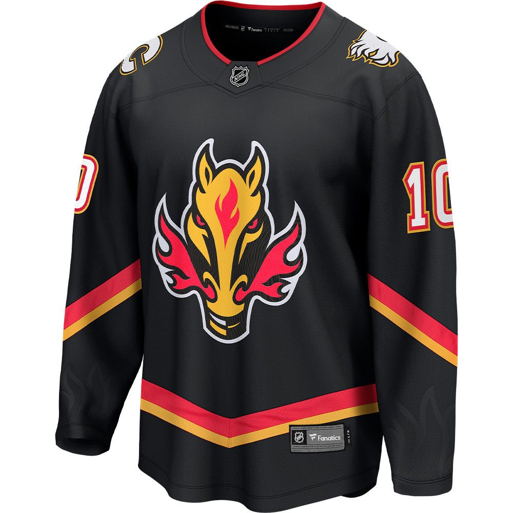 FANATICS CALGARY FLAMES JONATHAN HUBERDEAU ADULT BLACK THIRD BREAKAWAY JERSEY