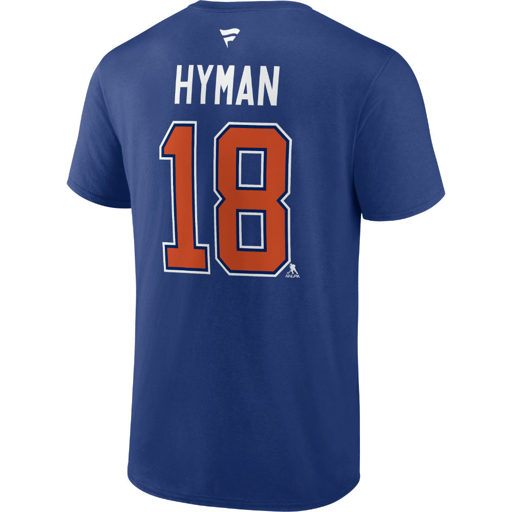 FANATICS EDMONTON OILERS ZACH HYMAN NAME AND NUMBER T SHIRT