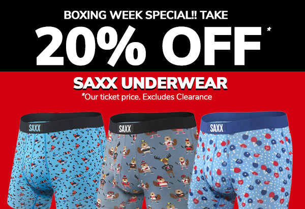 Take 20% OFF SAXX Underwear