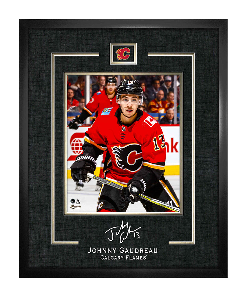 FRAMEWORTH JOHNNY GAUDREAU CALGARY FLAMES FRAMED REPLICA SIGNATURE - 16X20