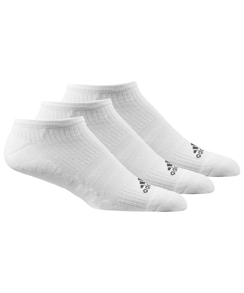 ADIDAS MEN'S 3 PACK ANKLE SOCKS - WHITE