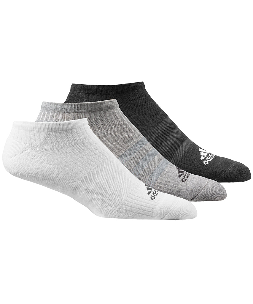 ADIDAS MEN'S 3 PACK ANKLE SOCKS - MULTI COLOUR