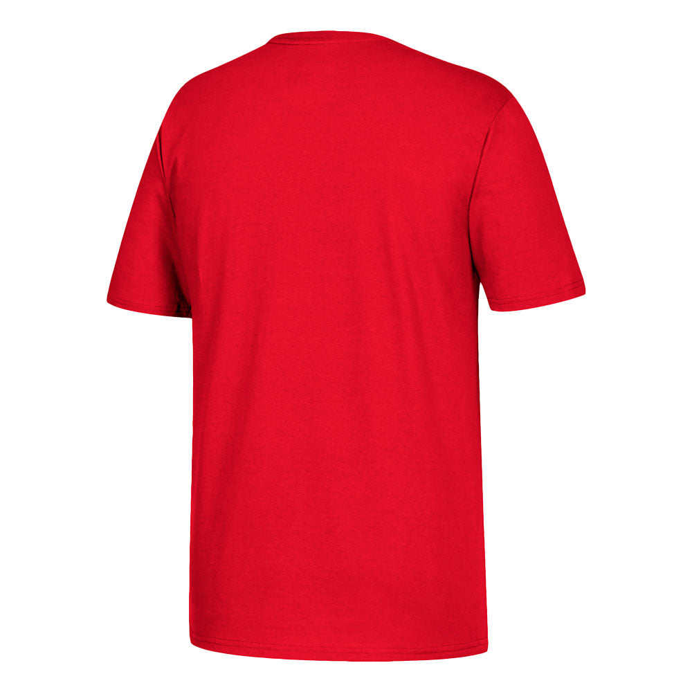 ADIDAS ADULT HOCKEY T SHIRT - RED