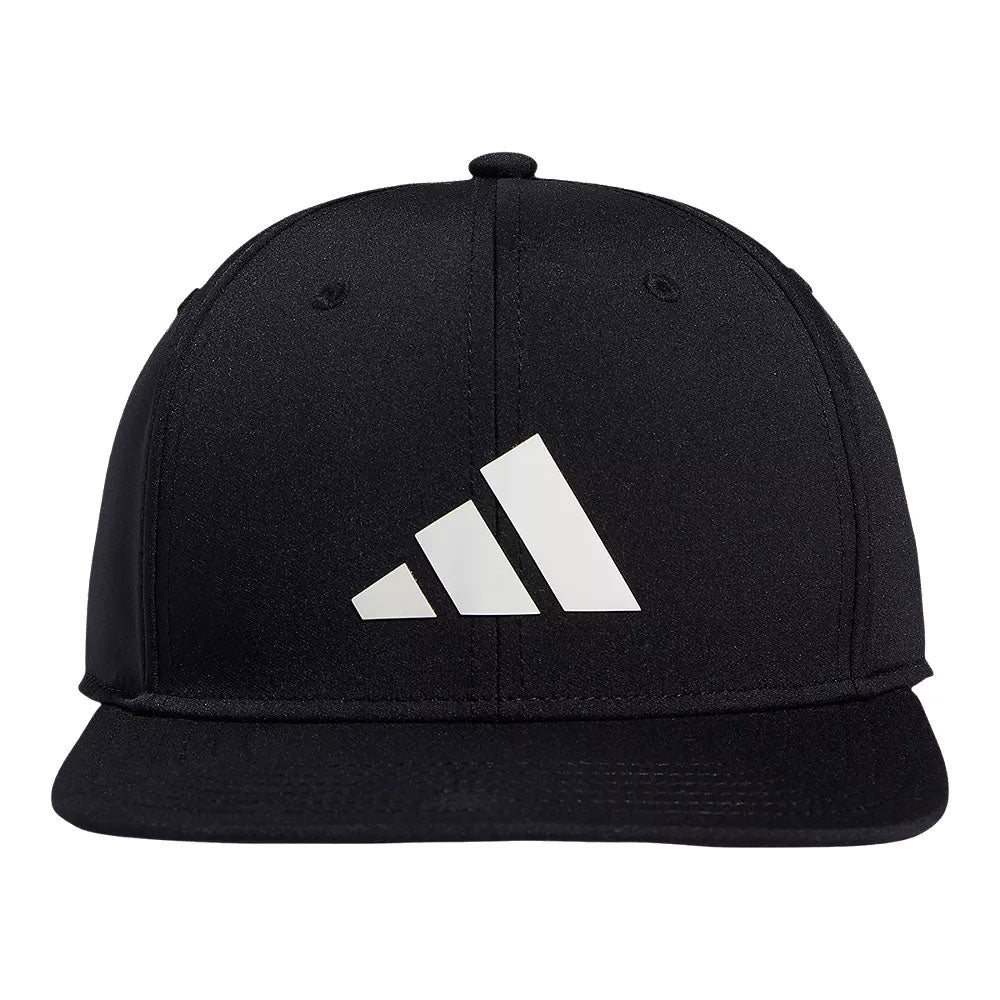 ADIDAS ADULT 3 BAR SNAPBACK HAT -BLACK