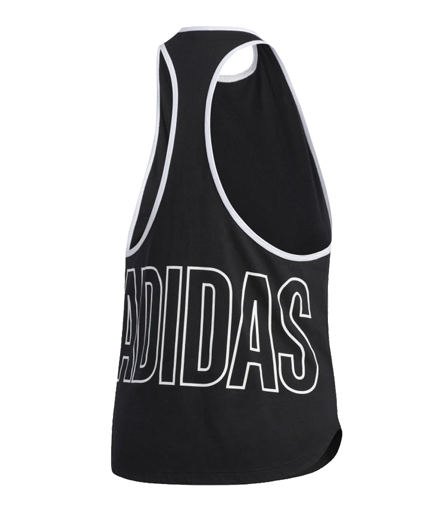 ADIDAS WOMEN'S ALPHA TANK GFX - BLACK