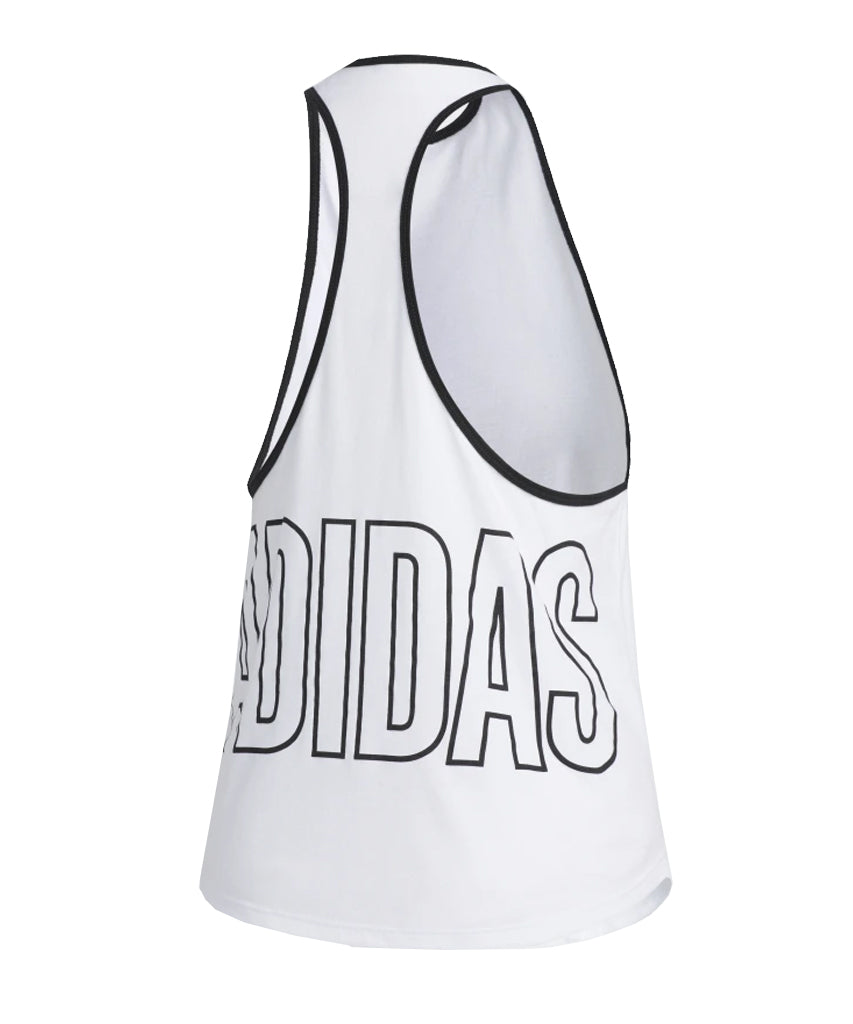 ADIDAS WOMEN'S ALPHA TANK GFX - WHITE