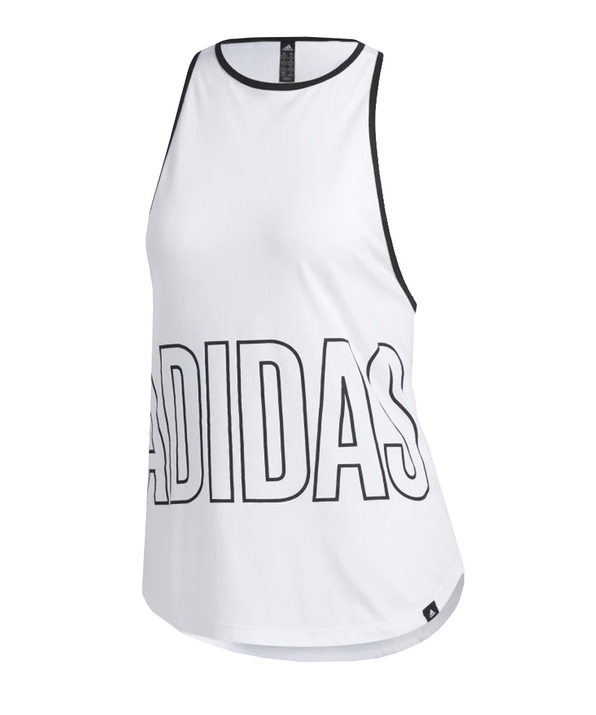 ADIDAS WOMEN'S ALPHA TANK GFX - WHITE