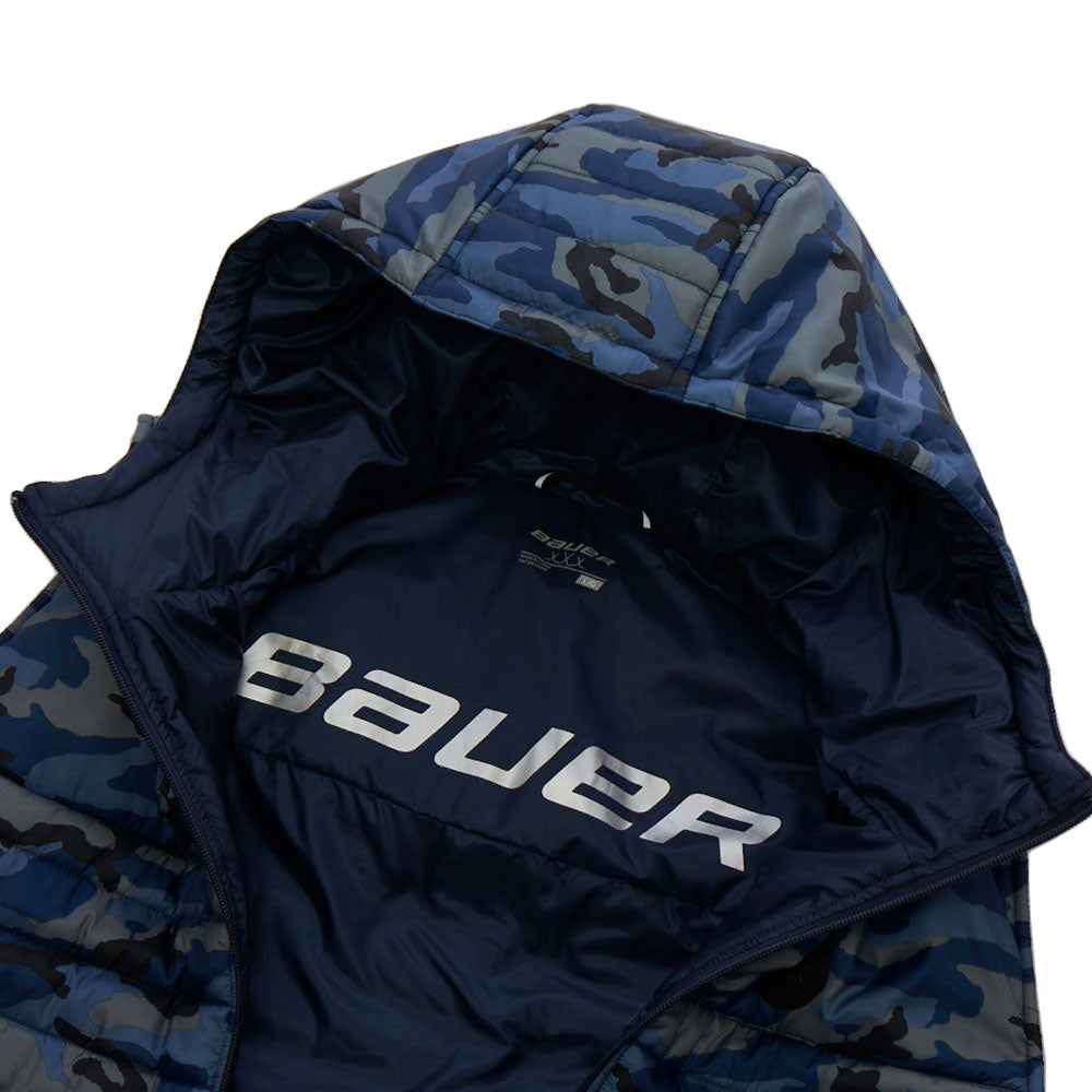 BAUER ADULT CAMO HOODED PUFFER VEST JACKET