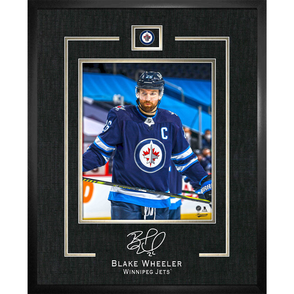 FRAMEWORTH BLAKE WHEELER WINNIPEG JETS FRAMED REPLICA SIGNATURE - 16X20