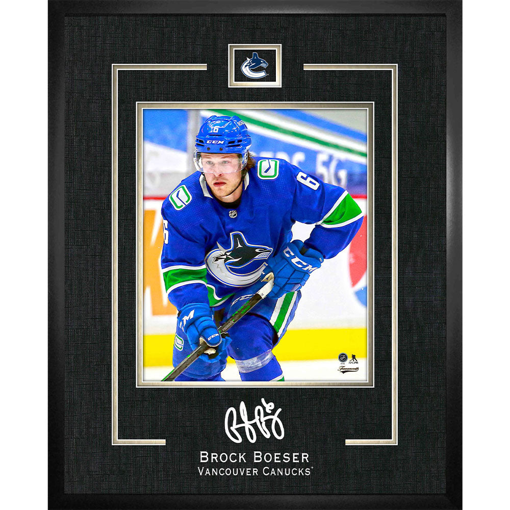 FRAMEWORTH BROCK BOESER VANCOUVER CANUCKS FRAMED REPLICA SIGNATURE - 16X20