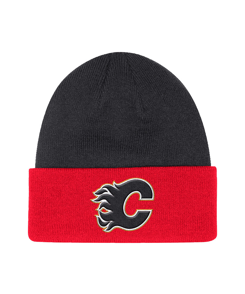 CALGARY FLAMES ADIDAS MEN'S CUFFED BEANIE TOQUE