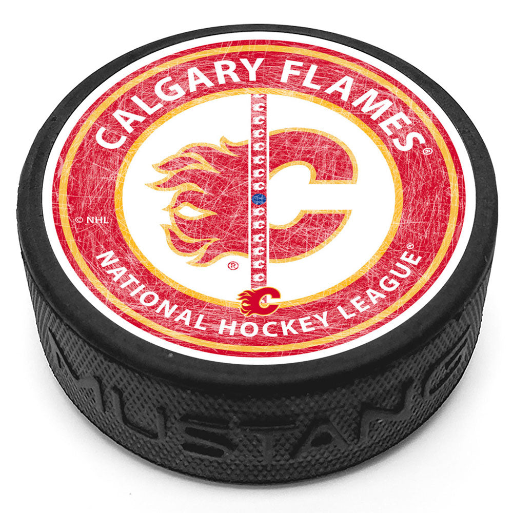 CALGARY FLAMES CENTRE ICE PUCK