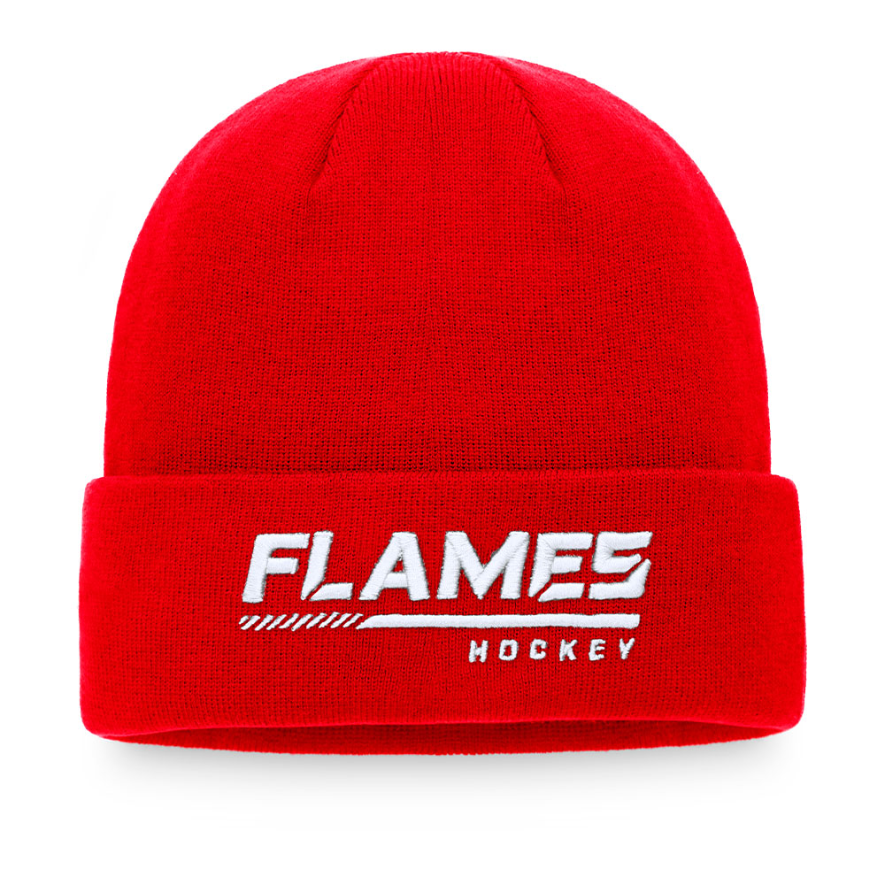 CALGARY FLAMES FANATICS MEN'S AUTHENTIC PRO LOCKER ROOM CUFF BEANIE TOQUE