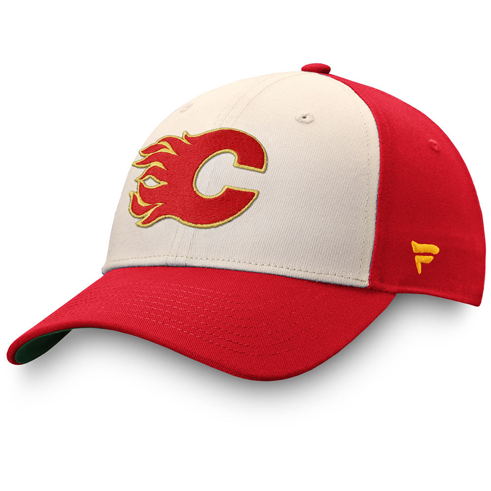 CALGARY FLAMES FANATICS MEN'S TRUE CLASSICS STRUCTURED ADJUSTABLE SNAPBACK HAT