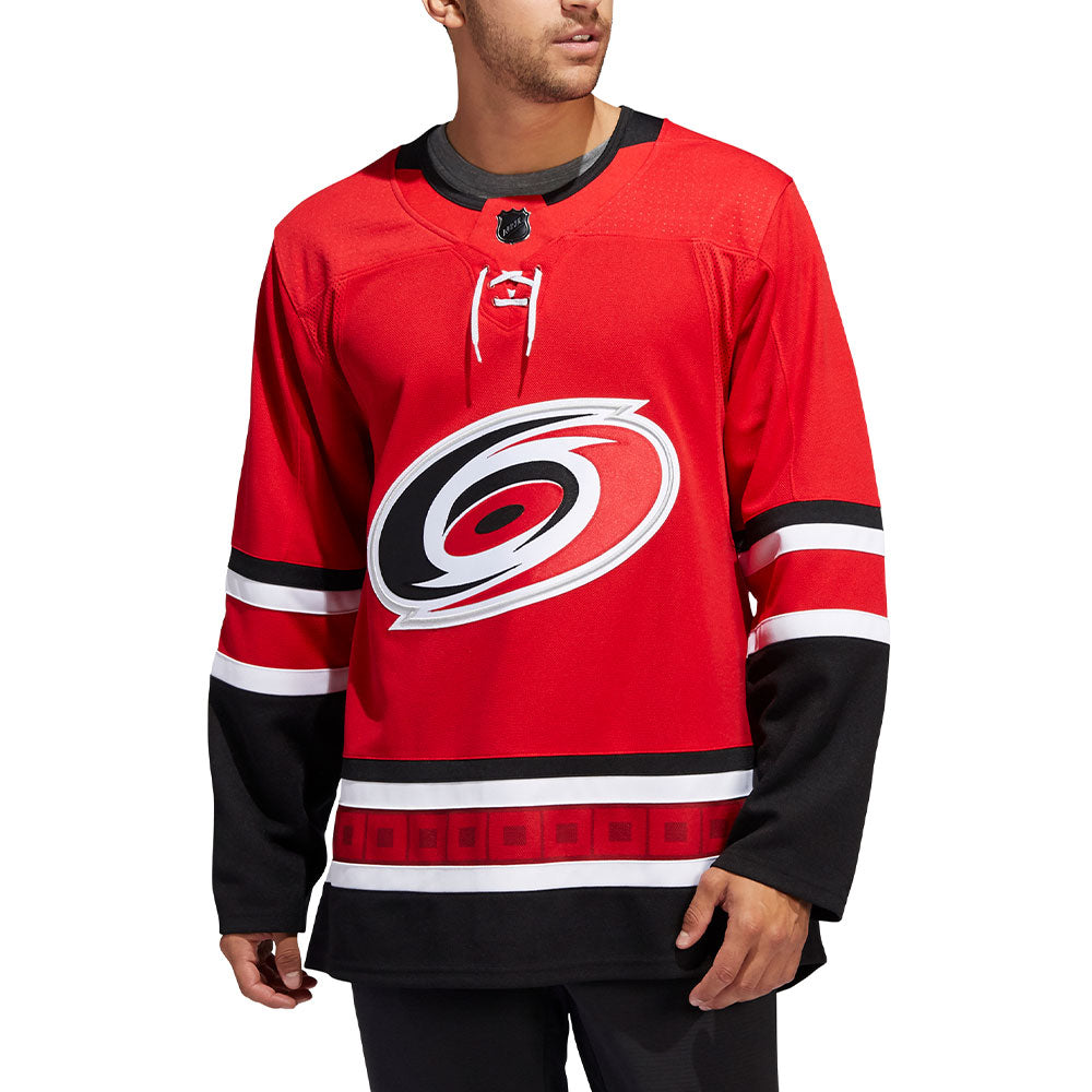 CAROLINA HURRICANES ADIDAS ADIZERO PRIMEGREEN AUTHENTIC RED HOME JERSEY