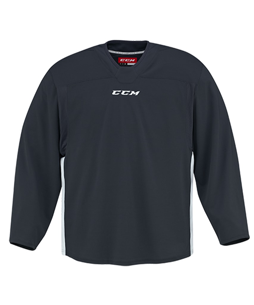 CCM 6000 MID SENIOR PRACTICE JERSEY - BLACK/WHITE