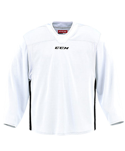 white practice hockey jersey